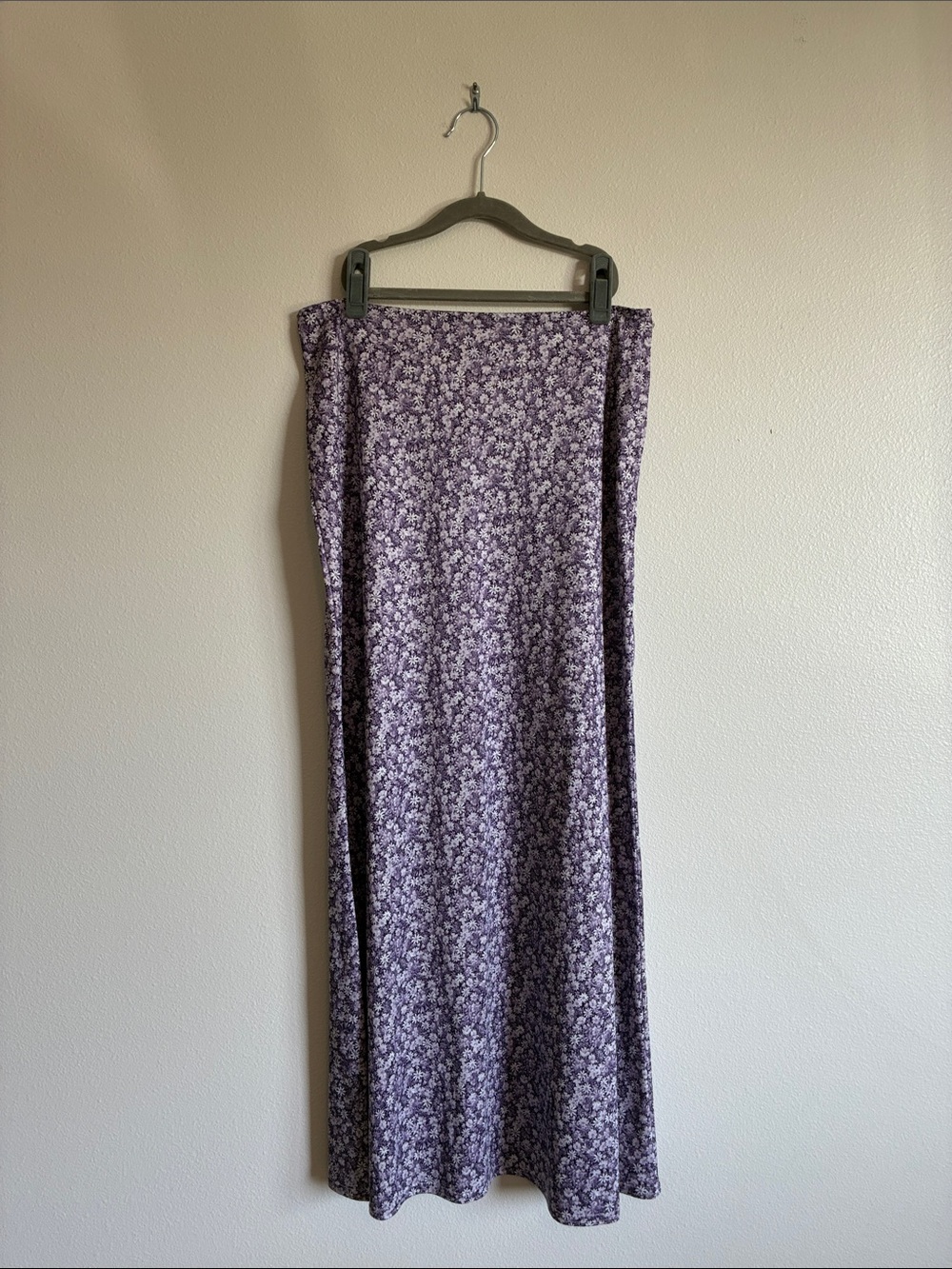 Vintage Lilac Floral Maxi Skirt